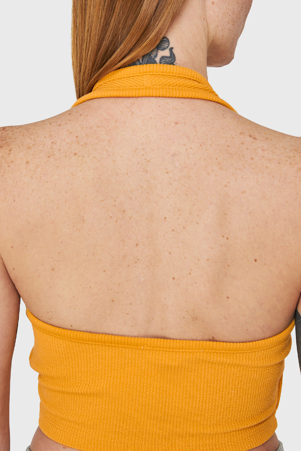 Top Escote V Cruzado Amarillo