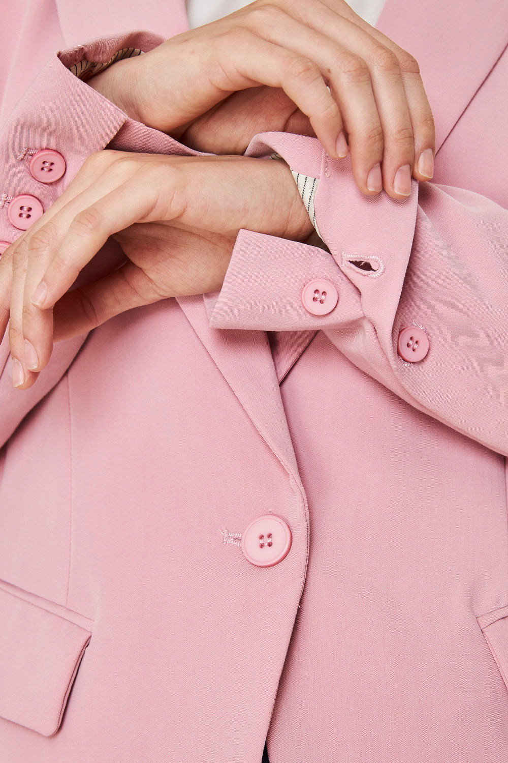 Blazer Botón Rosa