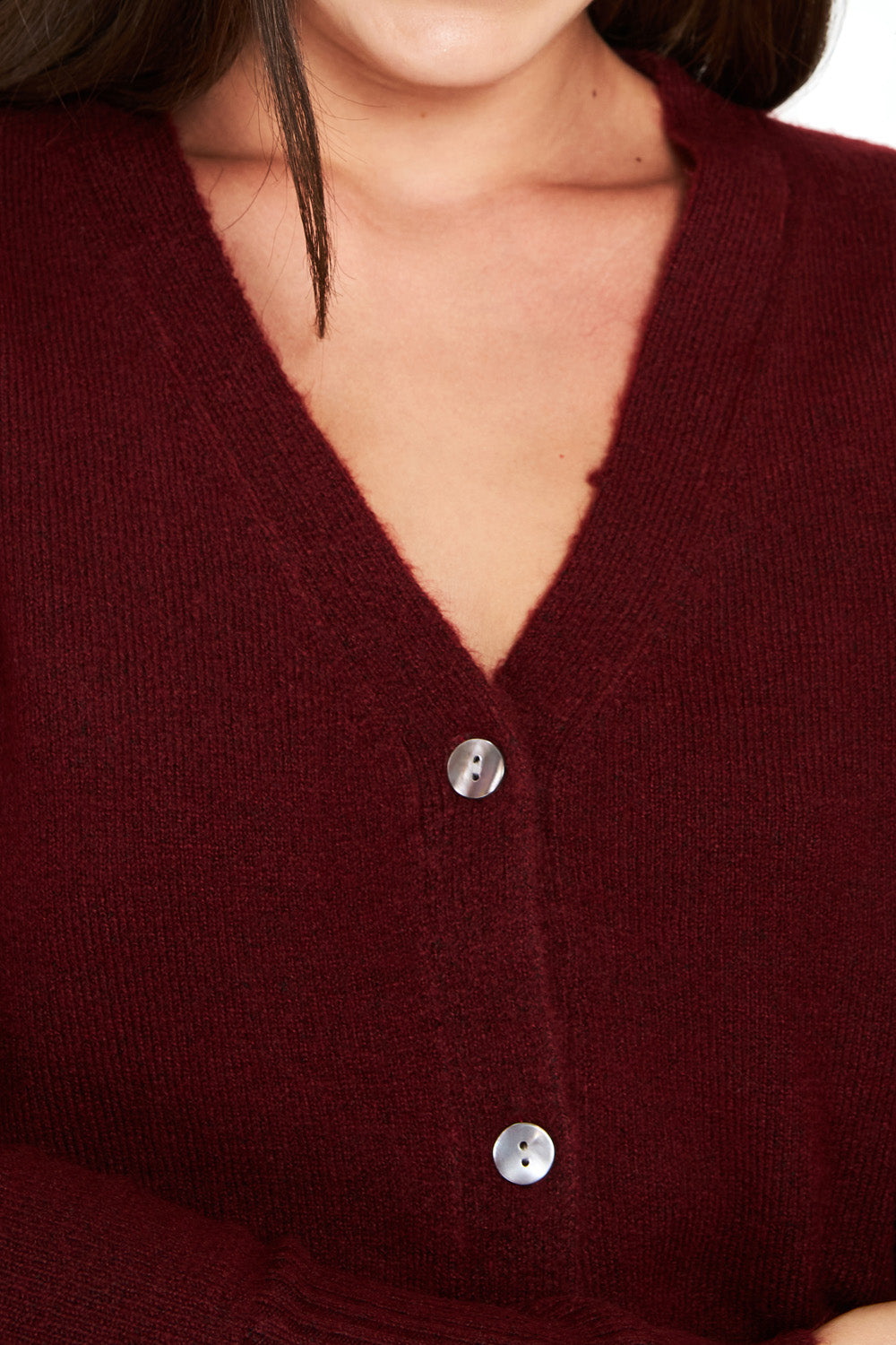 Chaleco Botones Burdeo