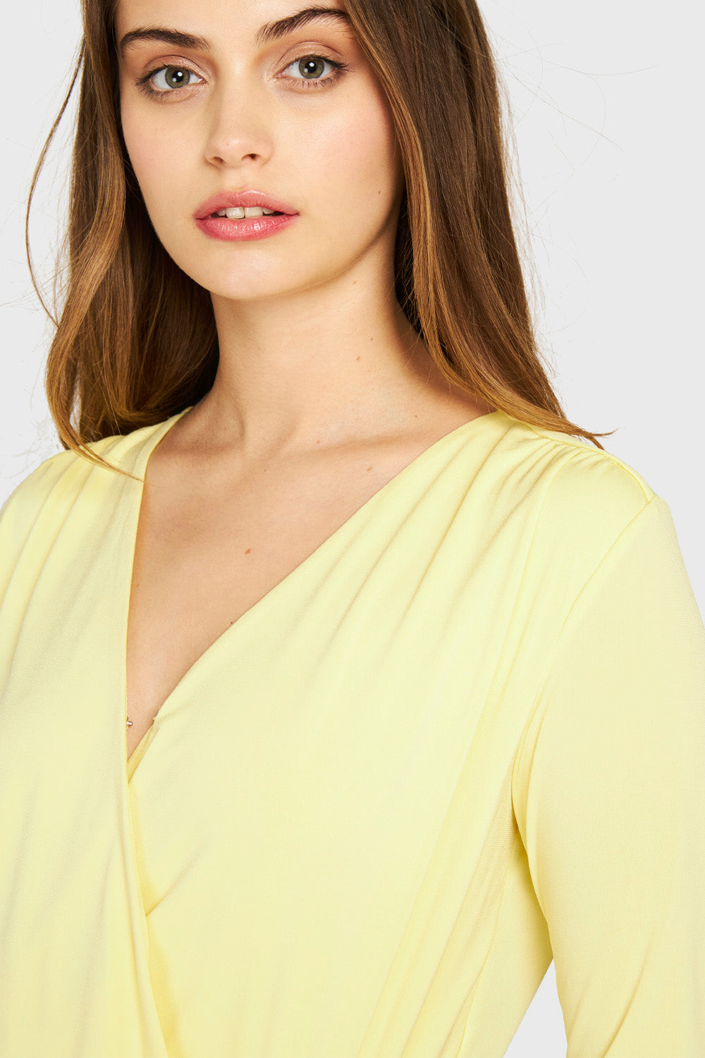 Body Escote Cruzado Amarillo