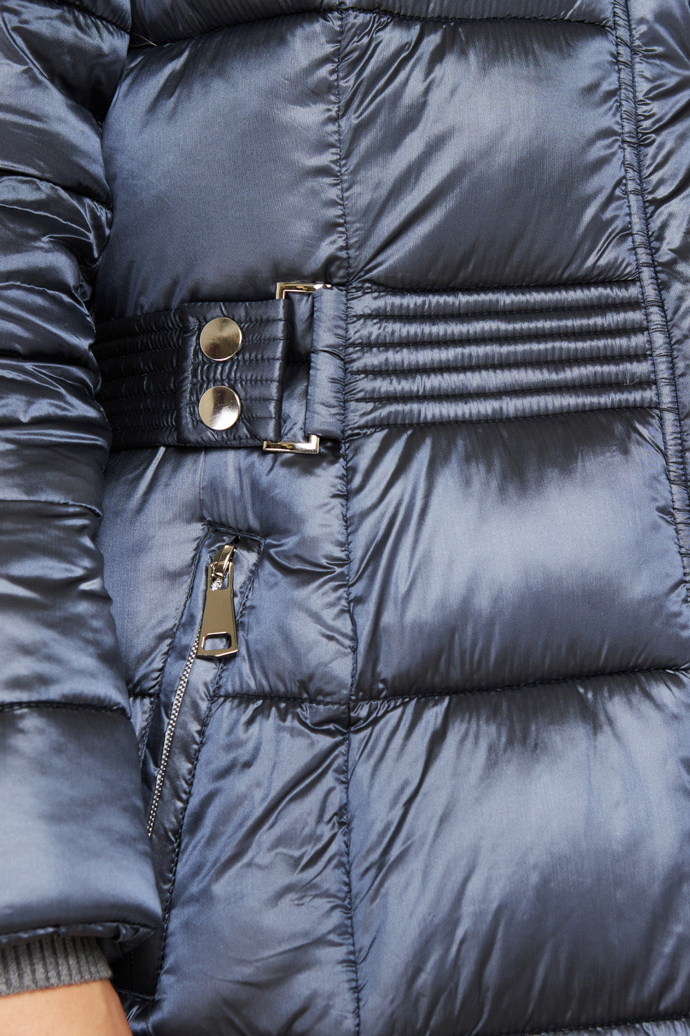 Parka Gorro y Pelo Desmontable Azul