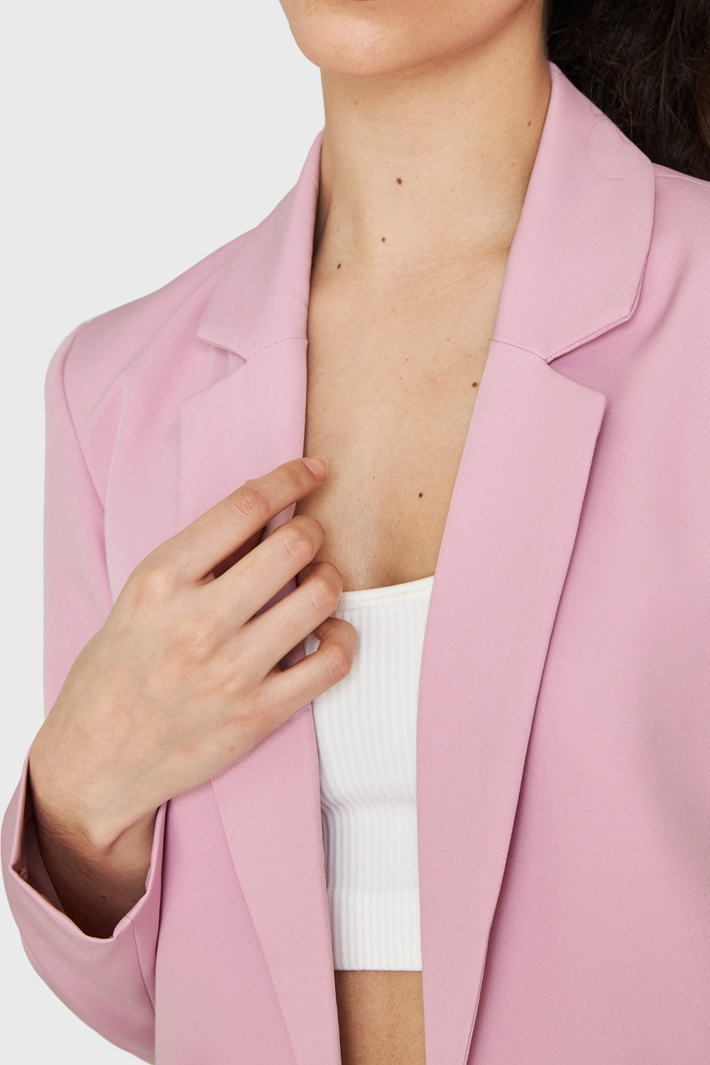 Blazer Botones Decorativos Malva