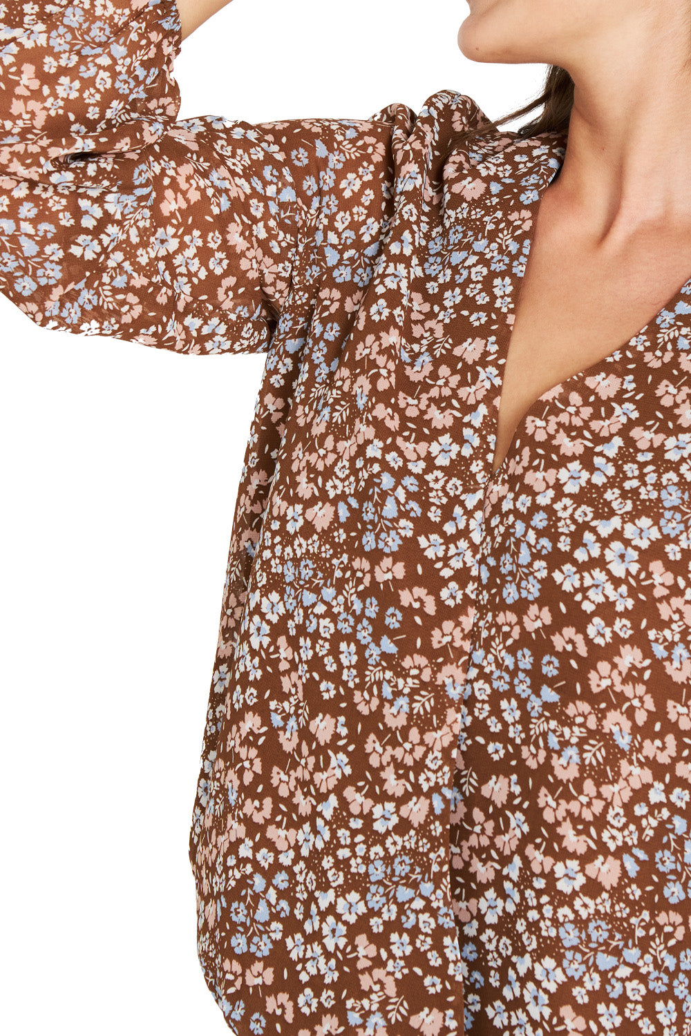 Blusa Print Floral Café