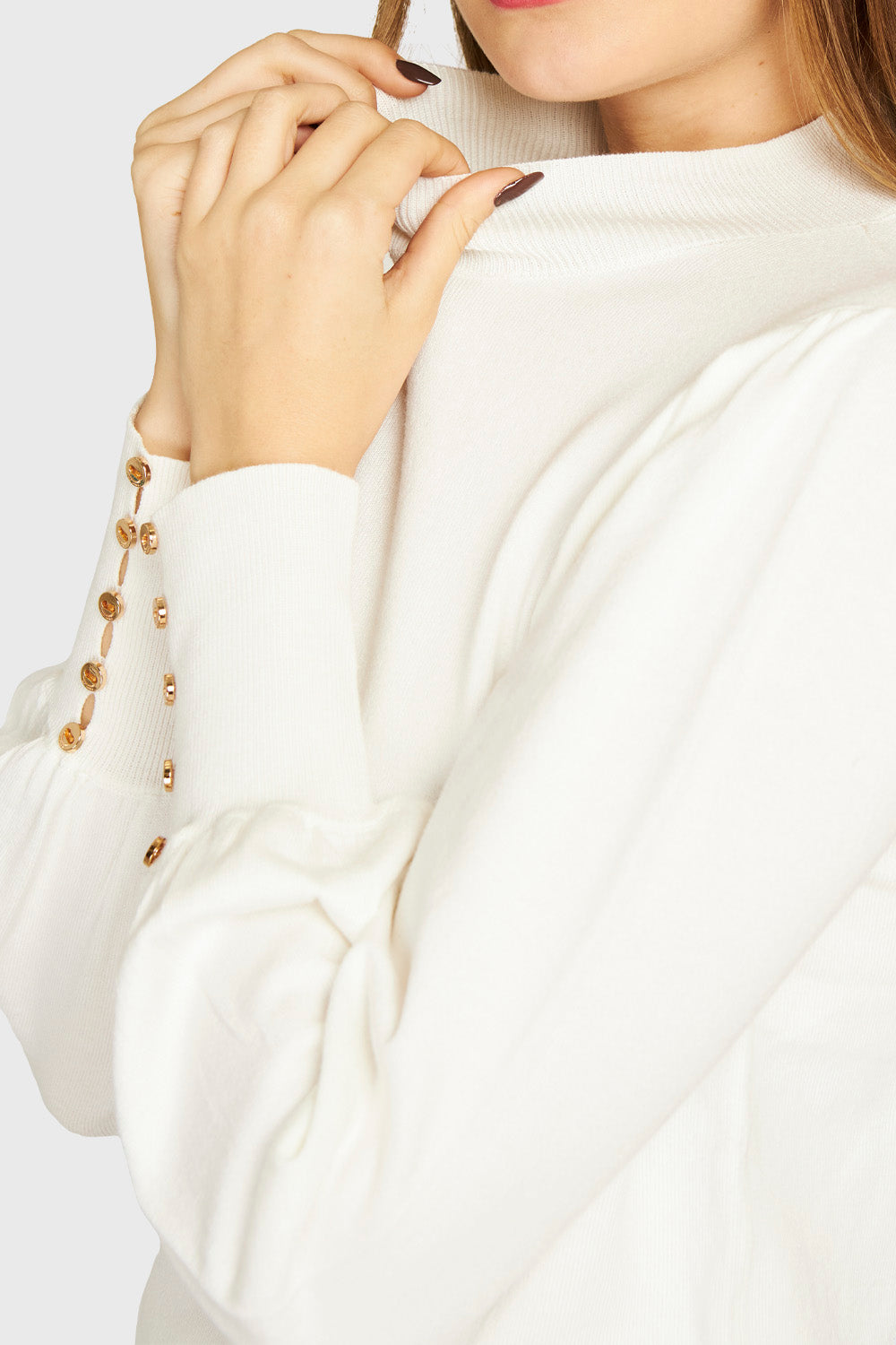 Sweater Botones Blanco