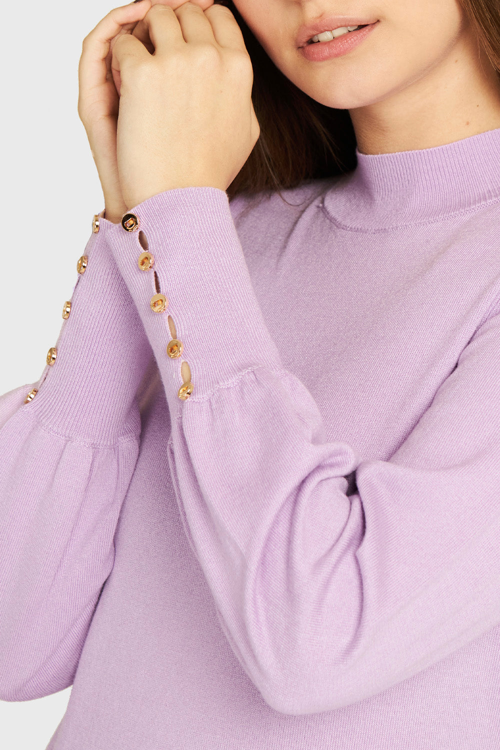 Sweater Botones Lila