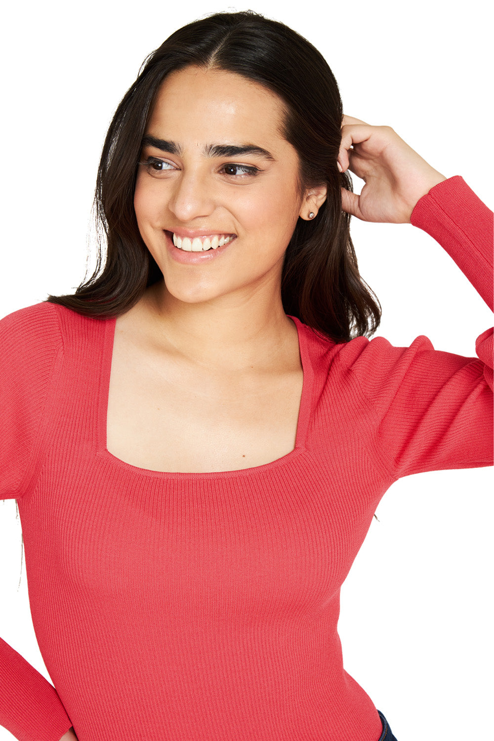 Body Escote Cuadrado Coral