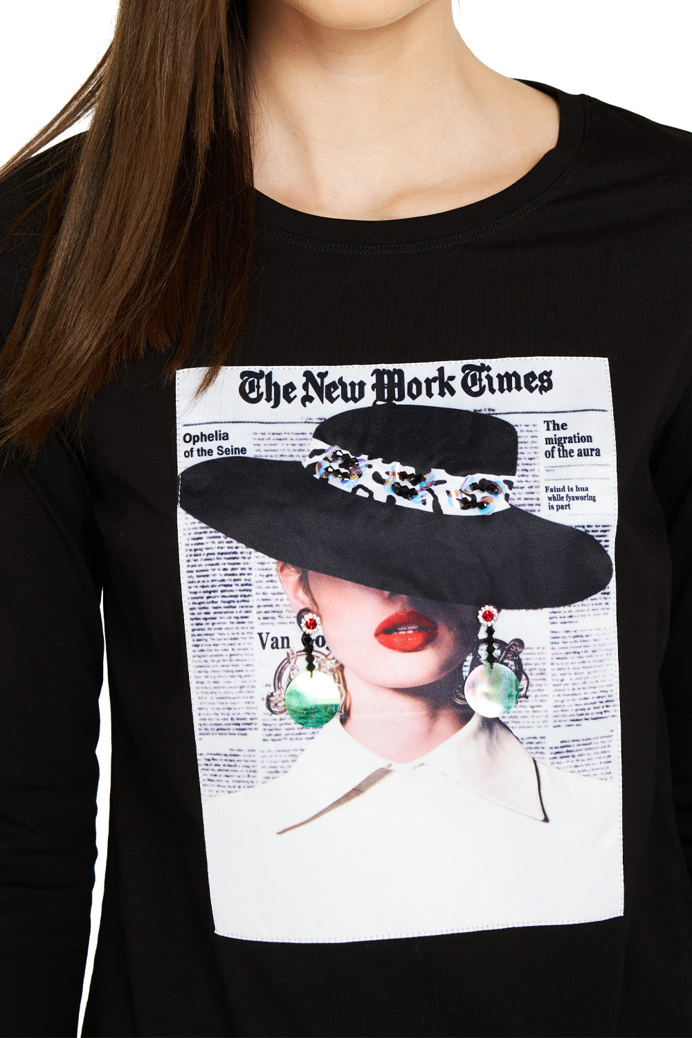 Polera Fashion Capelina Hat Negro