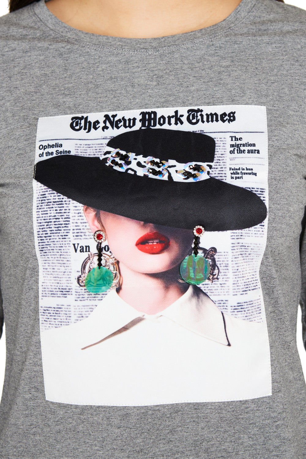 Polera Fashion Capelina Hat Gris