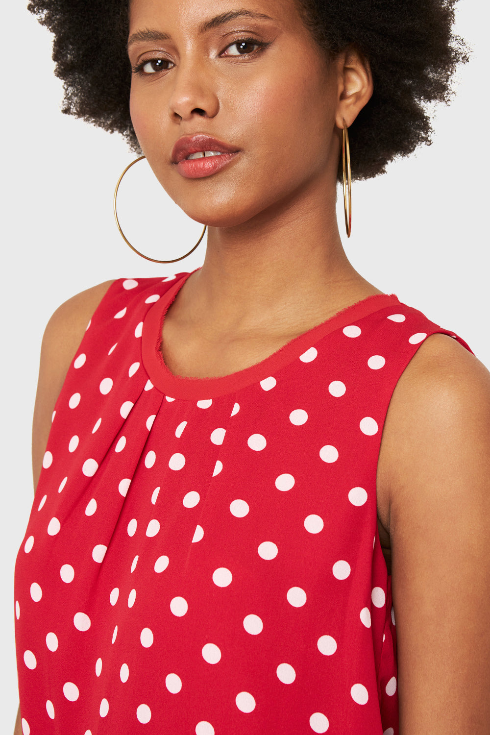 Blusa Básica Lunares Rojo