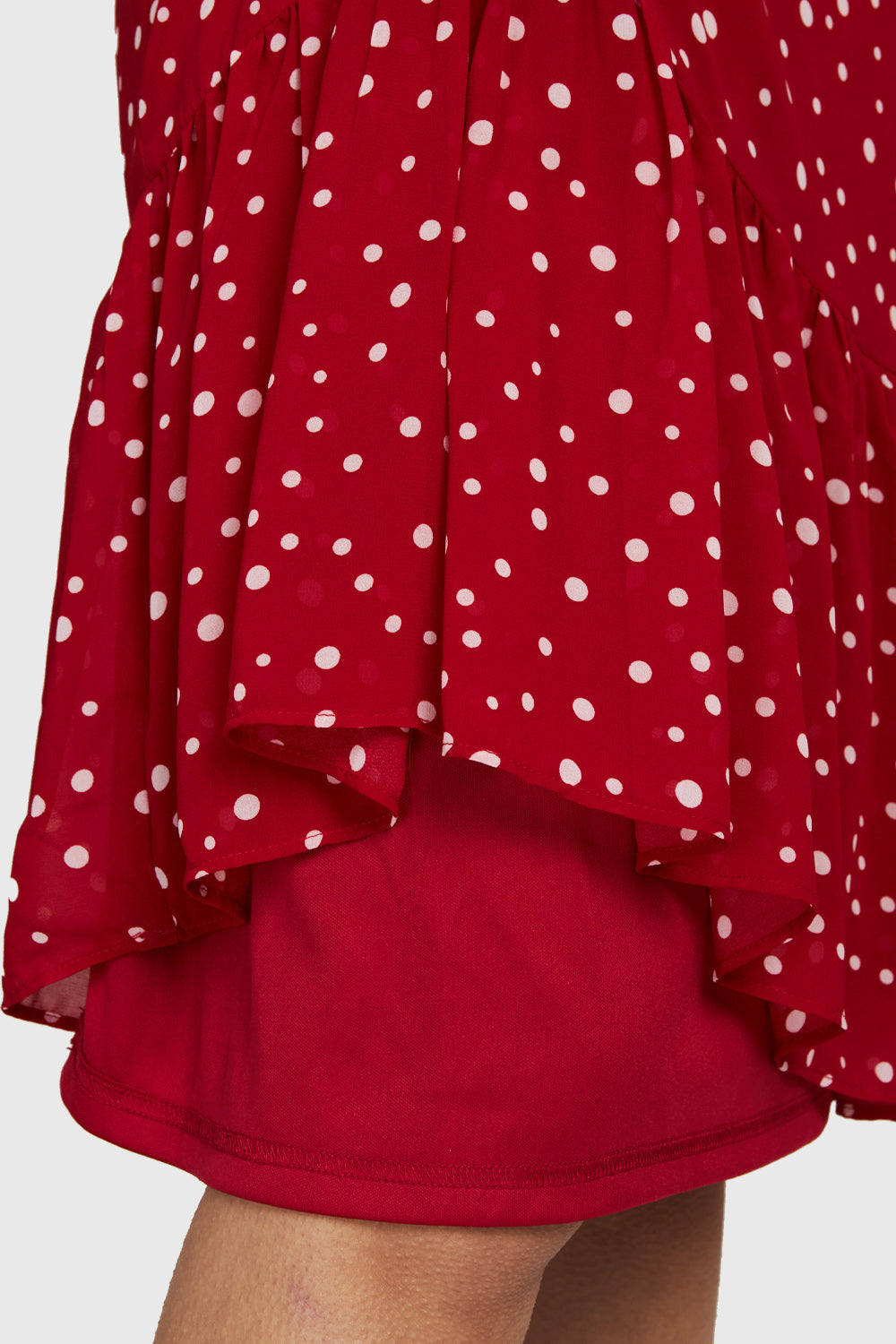 Vestido Midi Lunares Rojo