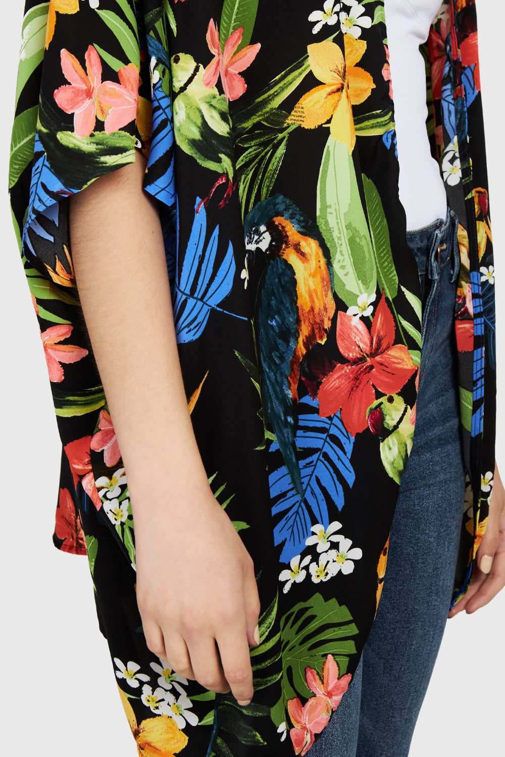 Kimono Guacamayos Negro