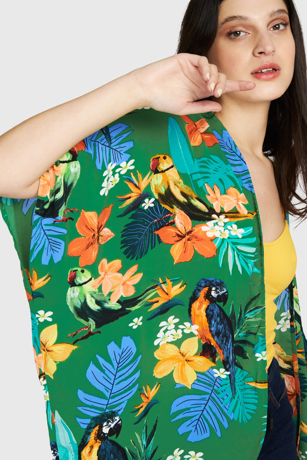 Kimono Guacamayos Verde