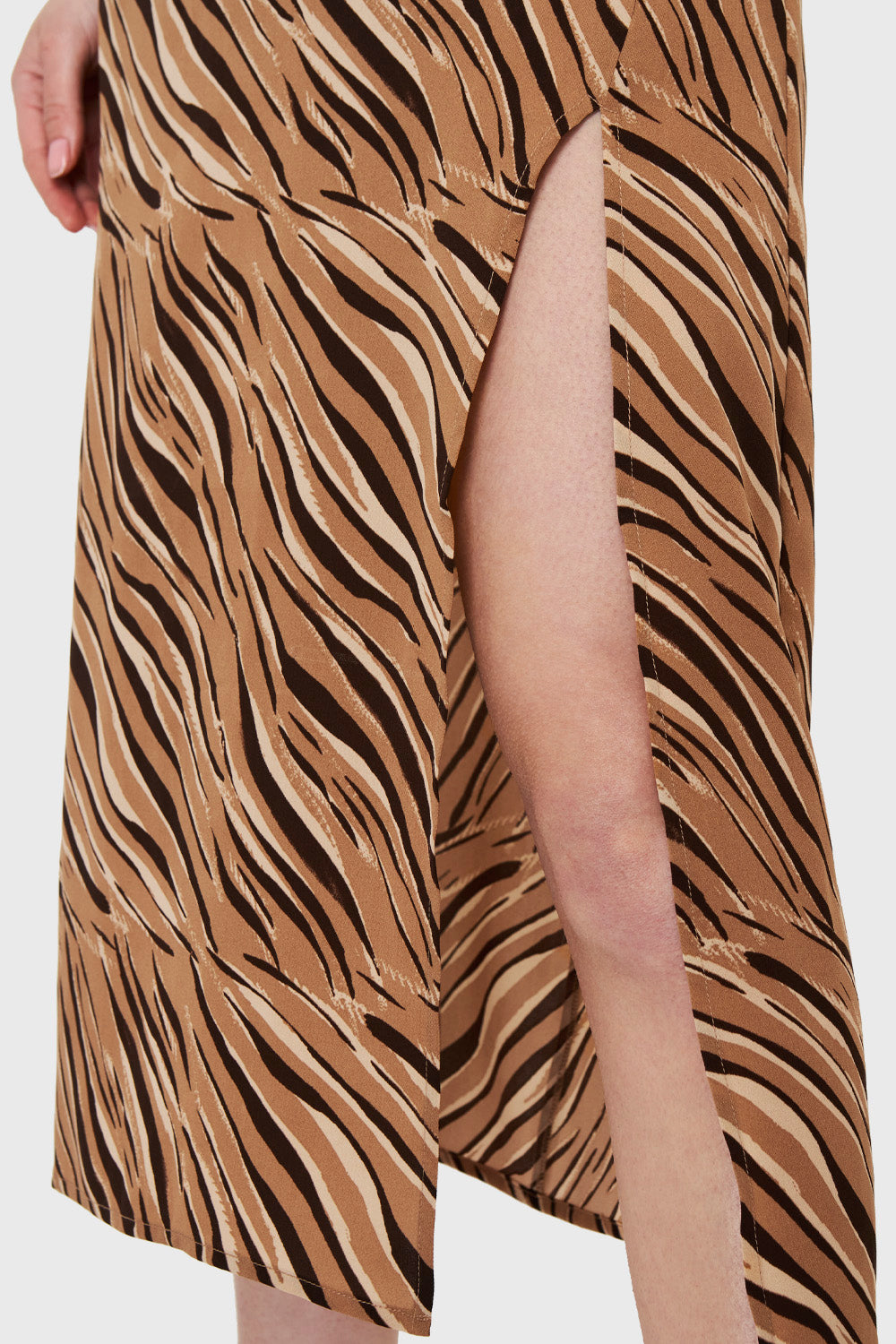 Vestido Print Cebra Café