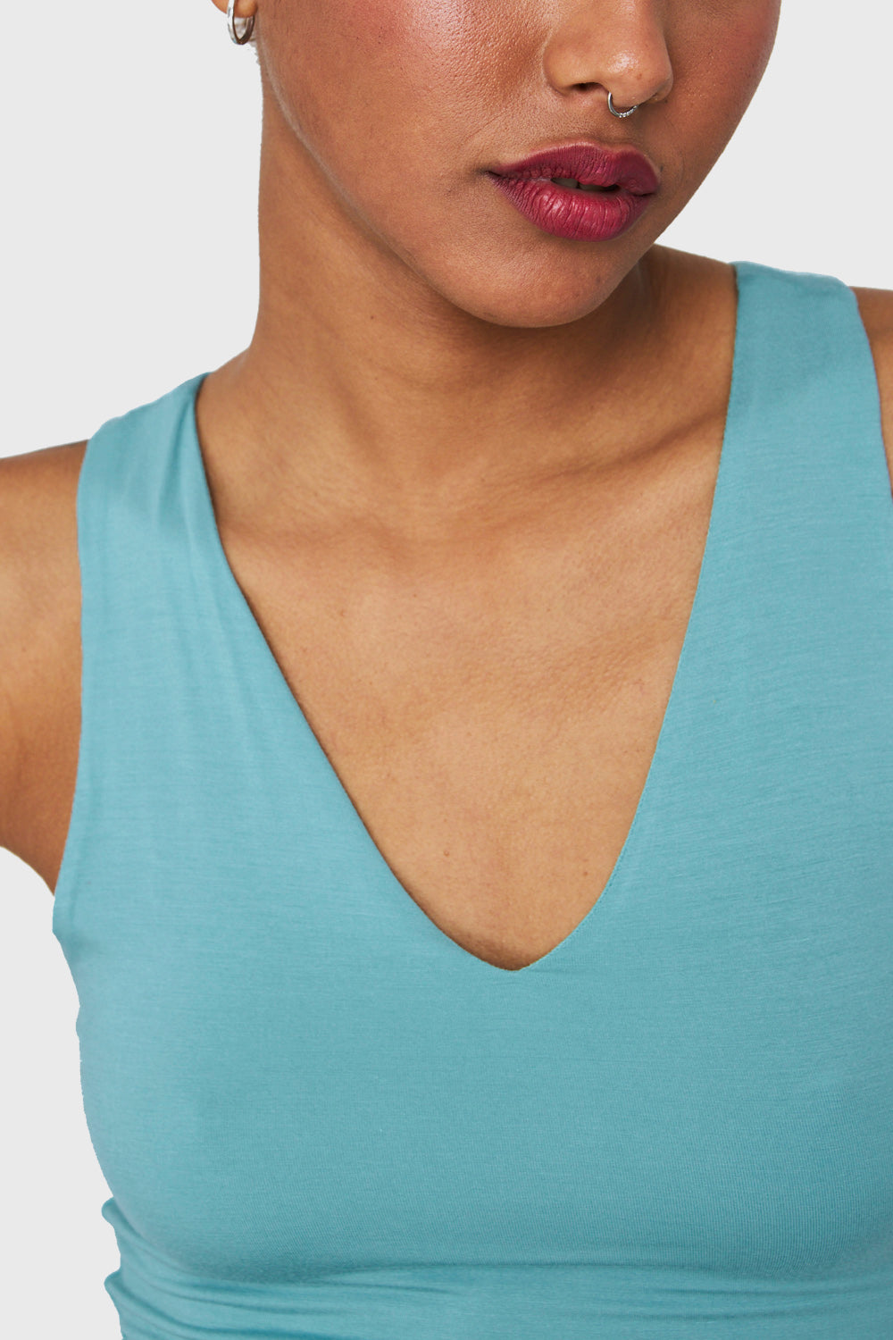 Crop Top Modal Azul Cielo