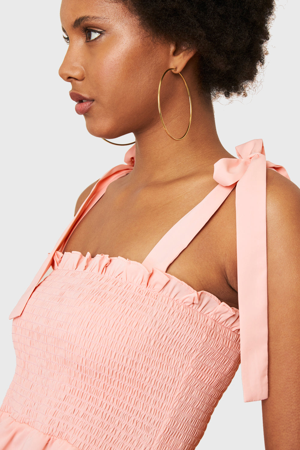 Crop Top Fruncido Rosado