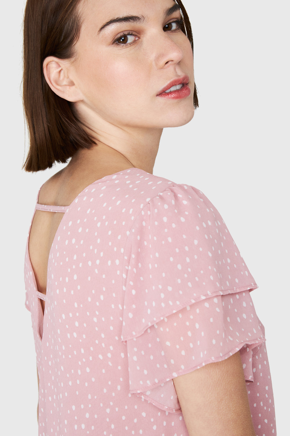 Blusa Puntitos Rosado