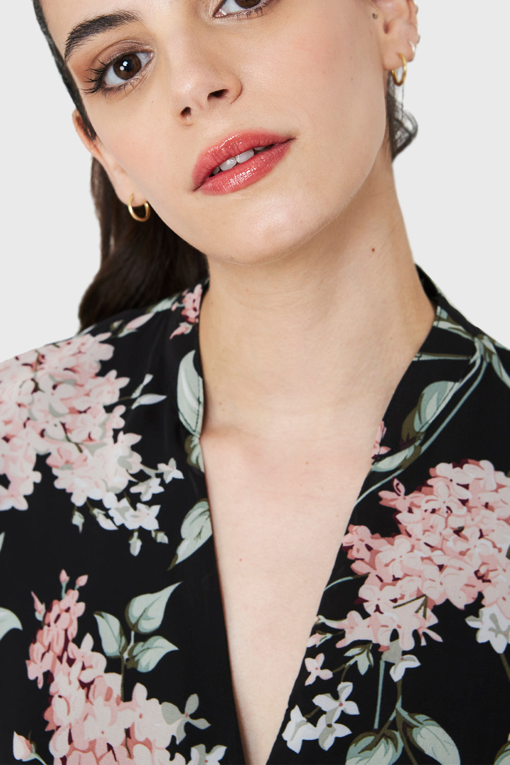 Vestido Corto Botones Negro