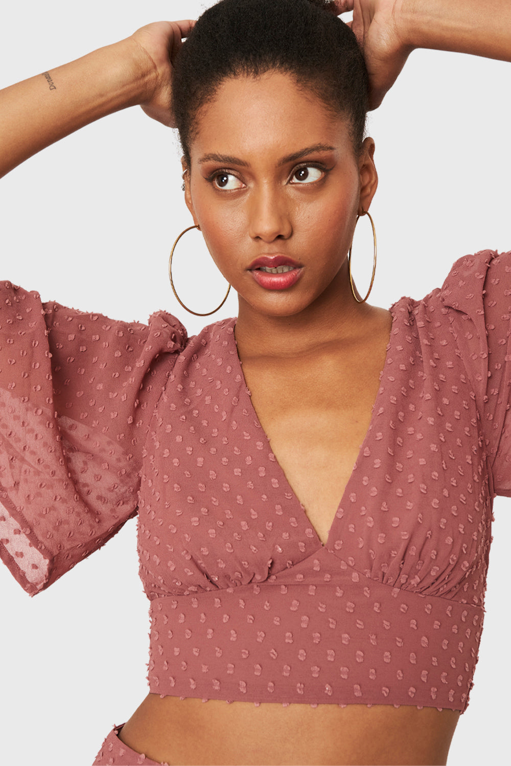 Cojunto Top y Falda Larga Rosado