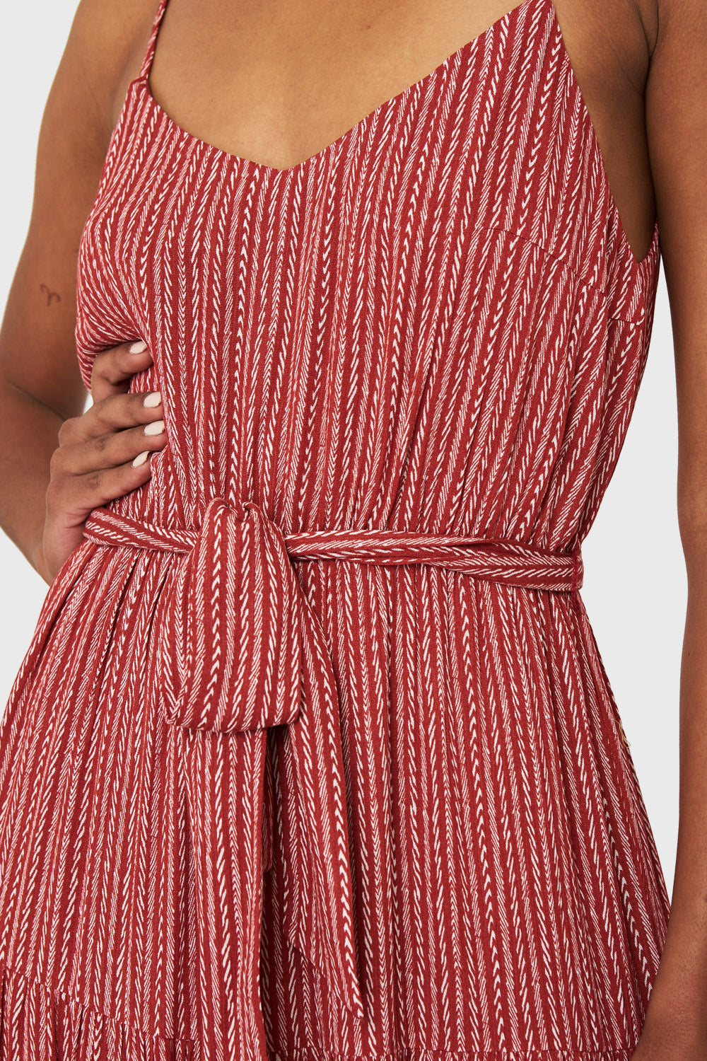 Vestido Print Étnico Terracota