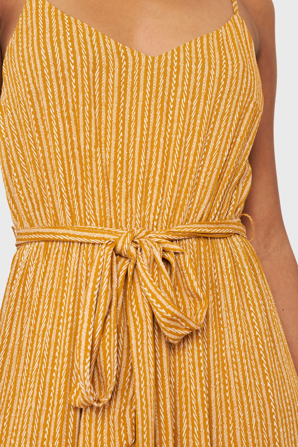 Vestido Print Étnico Mostaza