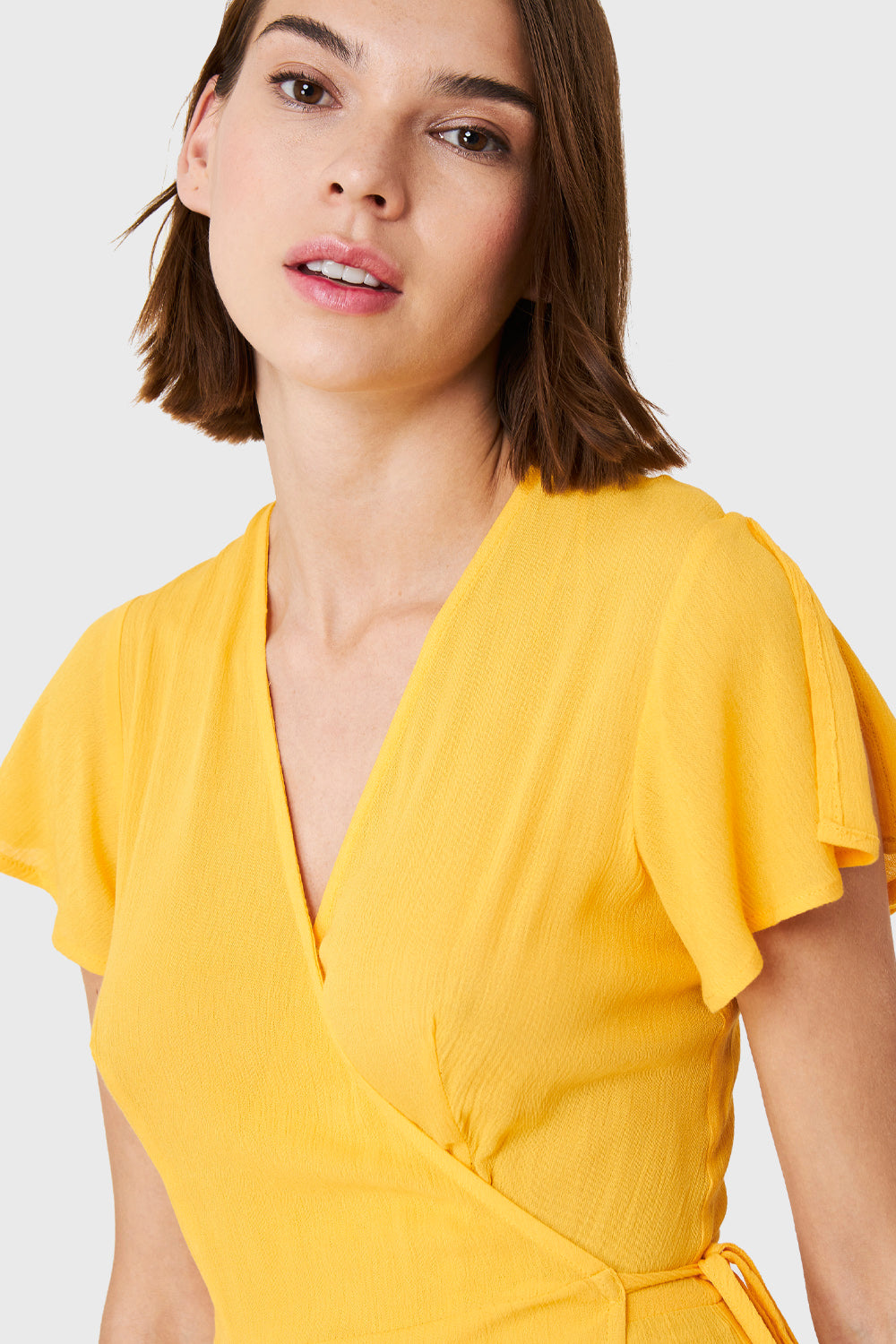 Vestido Largo Envolvente Amarillo