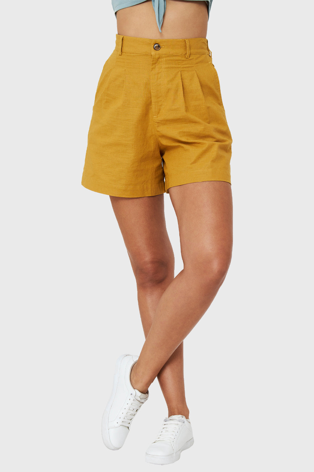 Short Tiro Alto Mostaza