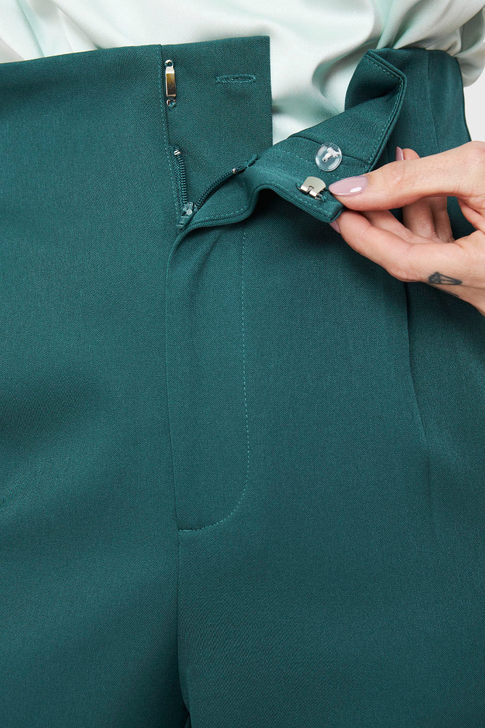 Pantalón Lazo Hebilla Verde Petróleo