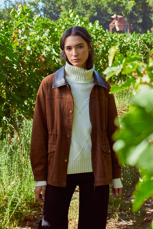 Chaqueta Tipo Barbour Mocca