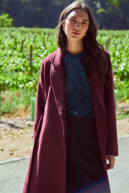 Blusa Corbatín y Vuelos Verde Azulado