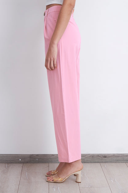 Pantalón de Pierna Recta Raya Diplomática Rosado