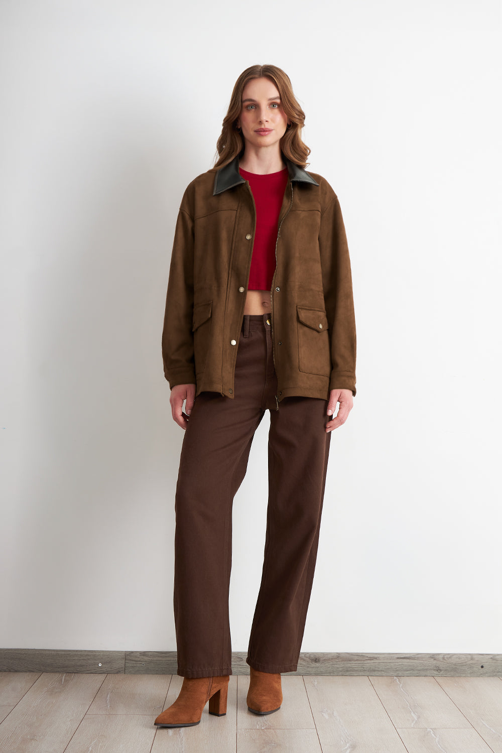 Chaqueta Tipo Barbour Café