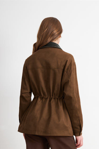 Chaqueta Tipo Barbour Café