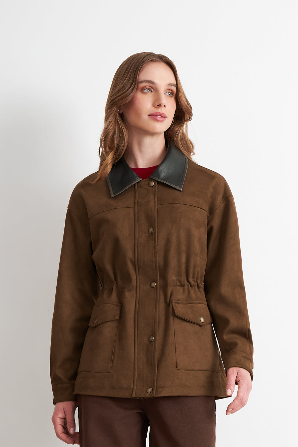 Chaqueta Tipo Barbour Café