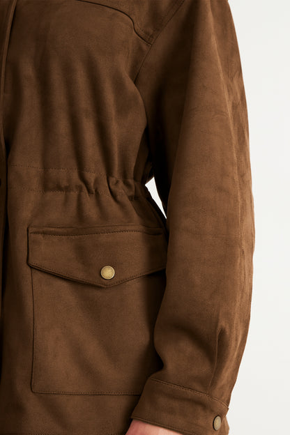 Chaqueta Tipo Barbour Café