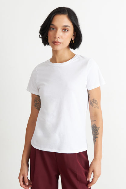 Polera Básica Cuello Redondo Blanco