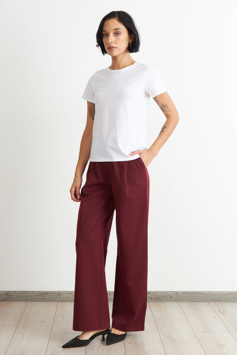 Polera Básica Cuello Redondo Blanco