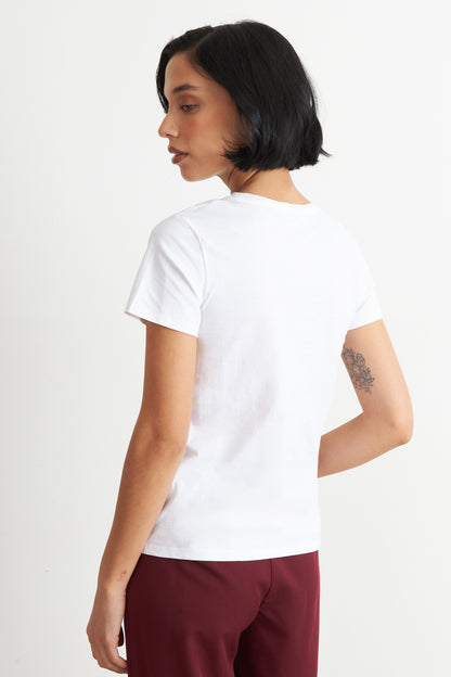 Polera Básica Cuello Redondo Blanco