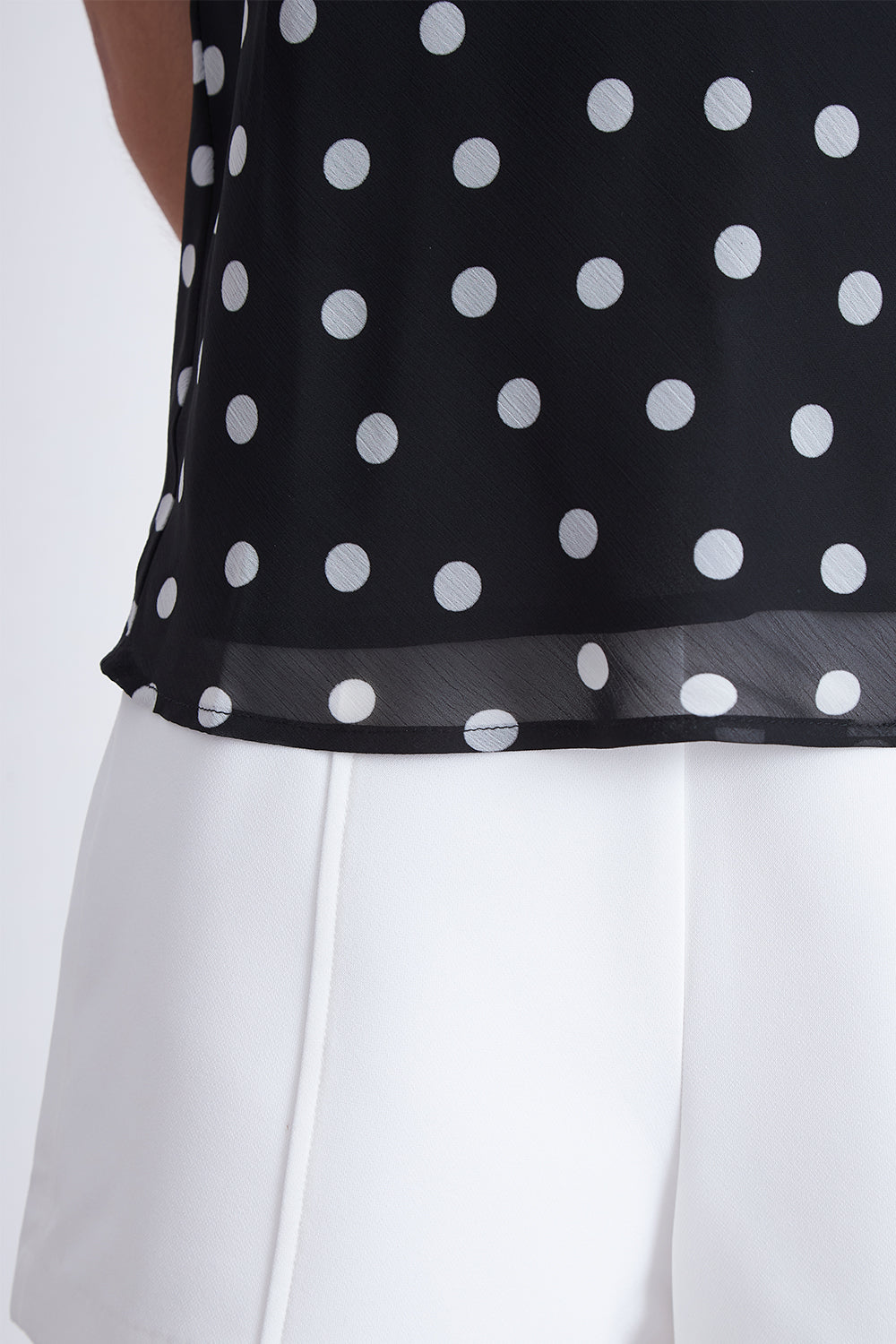 Blusa Halter Lunares Negro