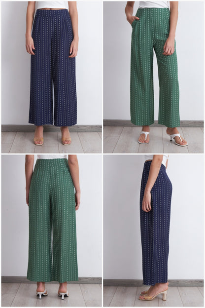 Pantalón Patrón Floral Verde
