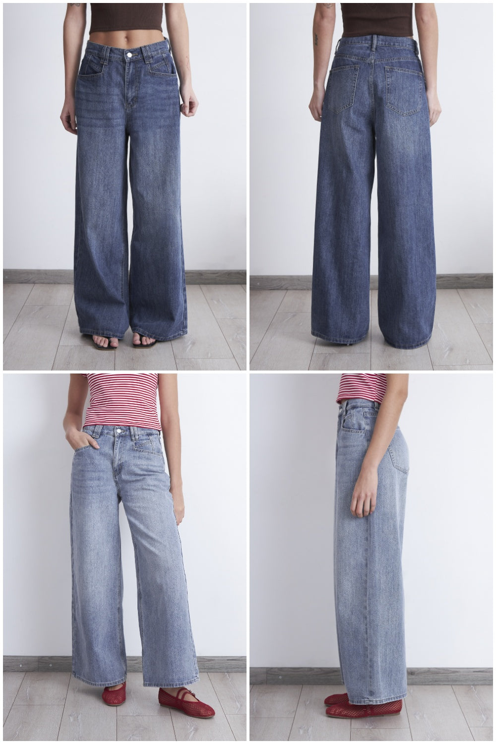 Jeans Wide Leg Ancho Celeste