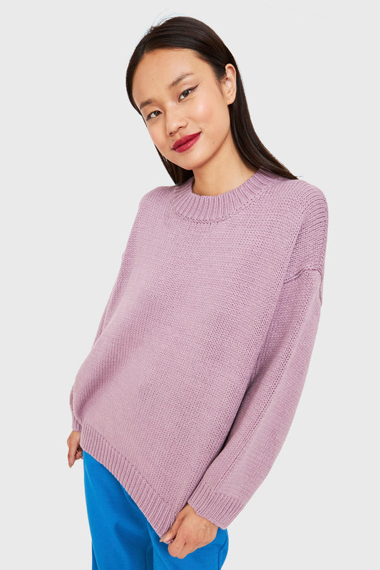 Sweater Básico Holgado Lila