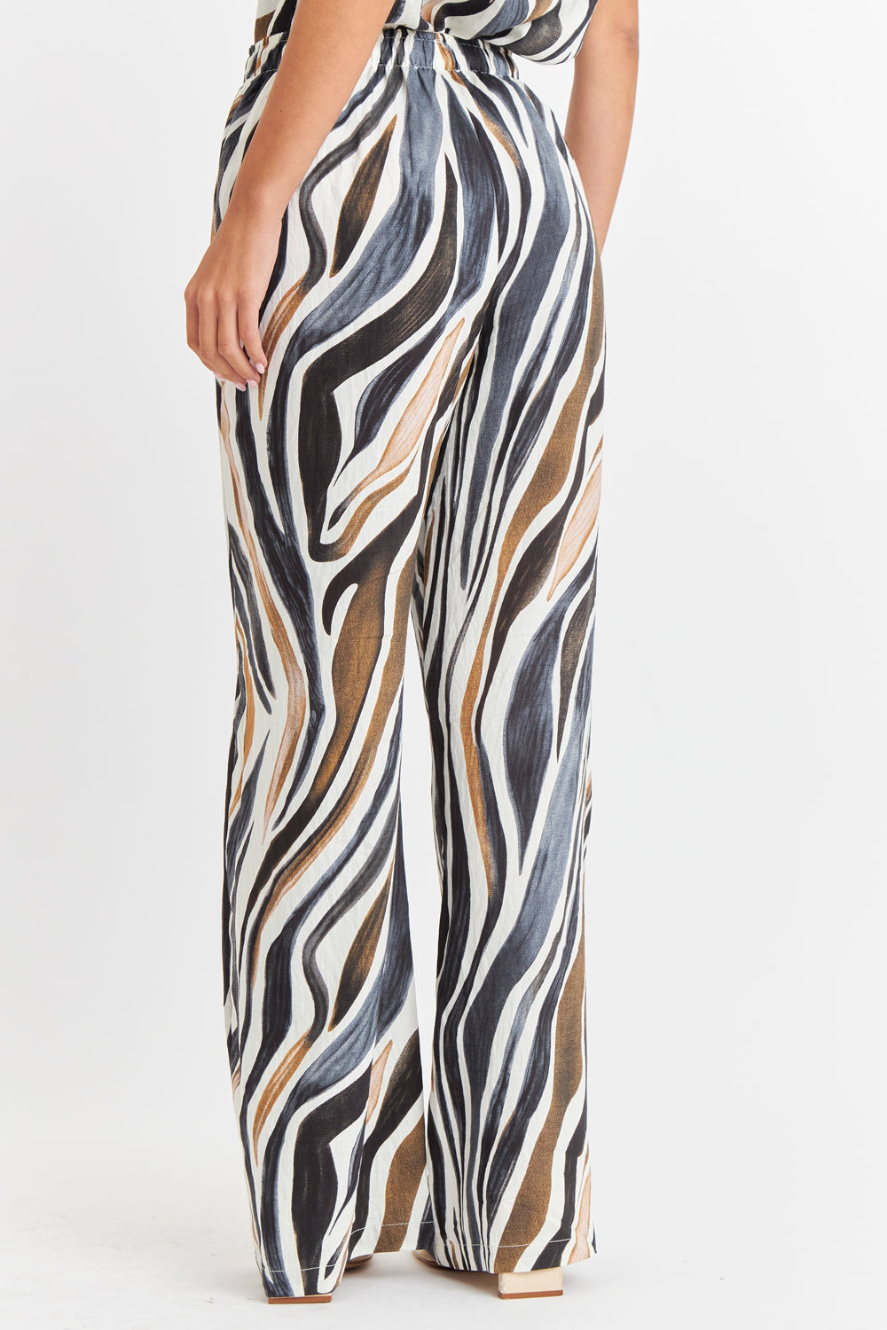 Pantalón Estampado Cebra Café