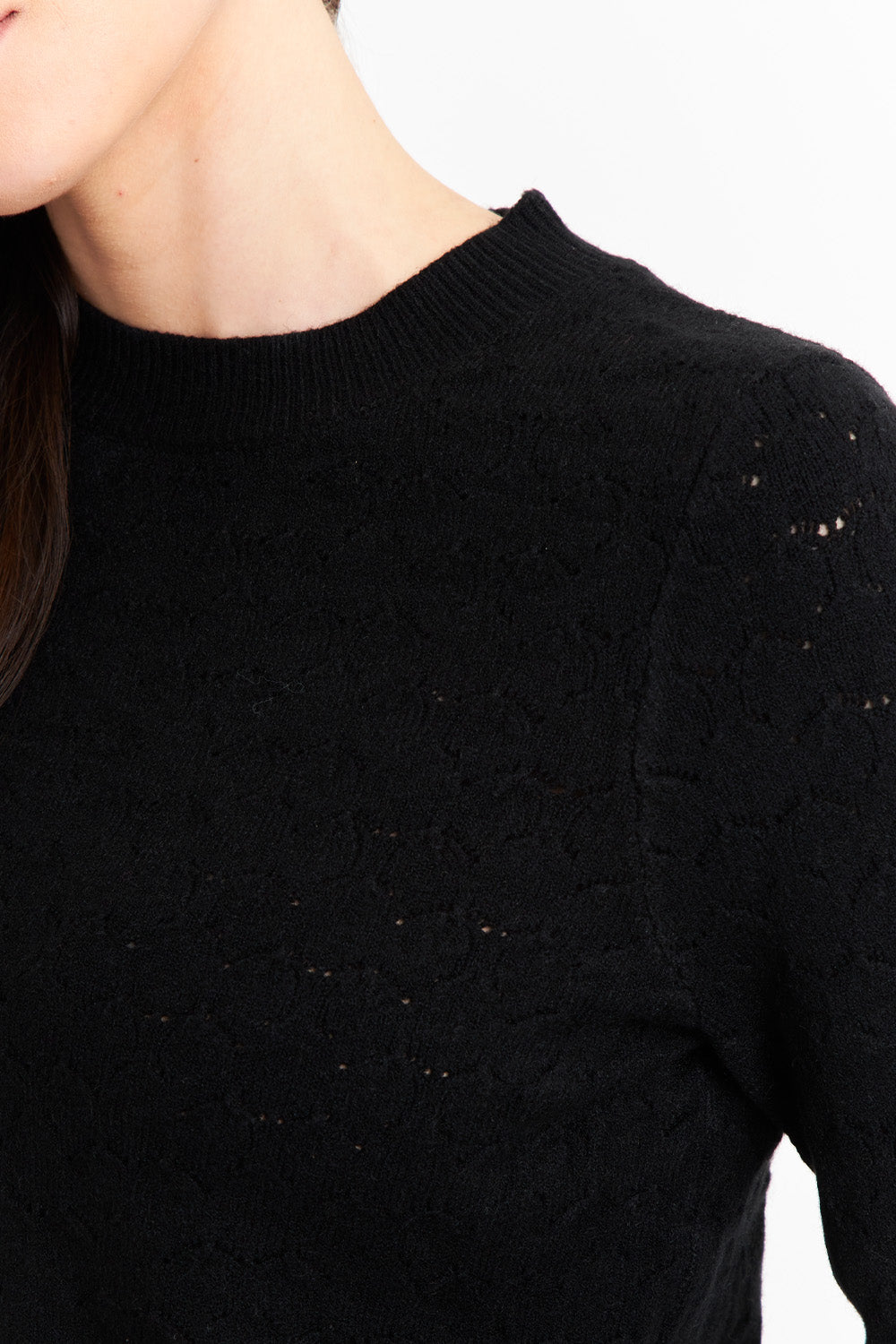 Sweater Básico Cuello Redondo Negro