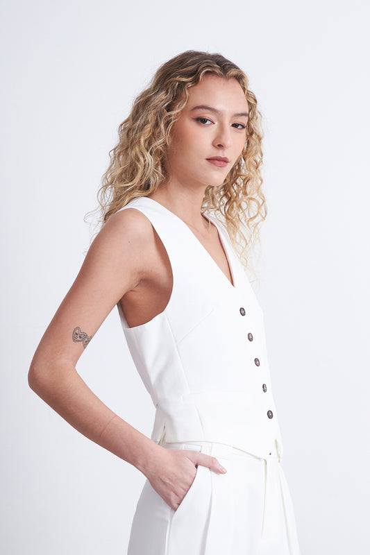 Gilet Básico Ajustable Blanco