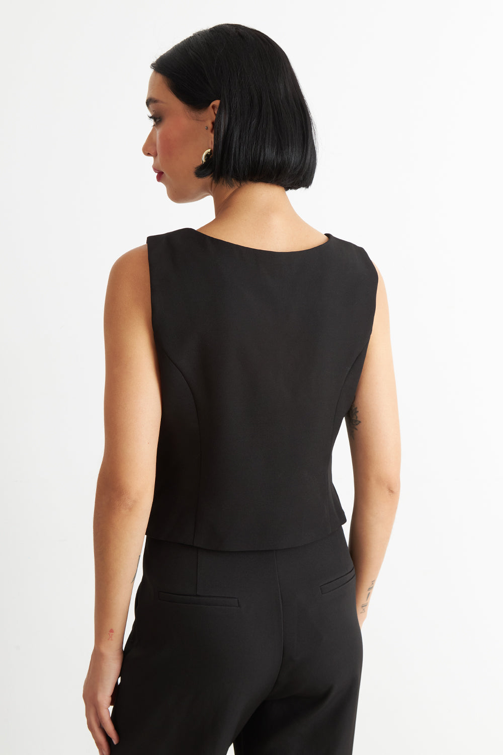 Gilet 4 Botones Negro