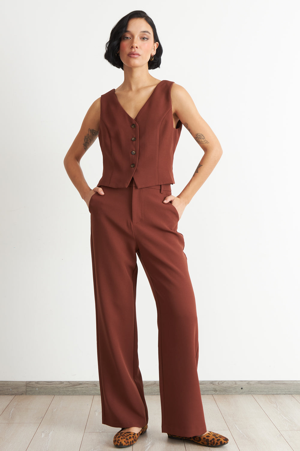 Gilet 4 Botones Óxido