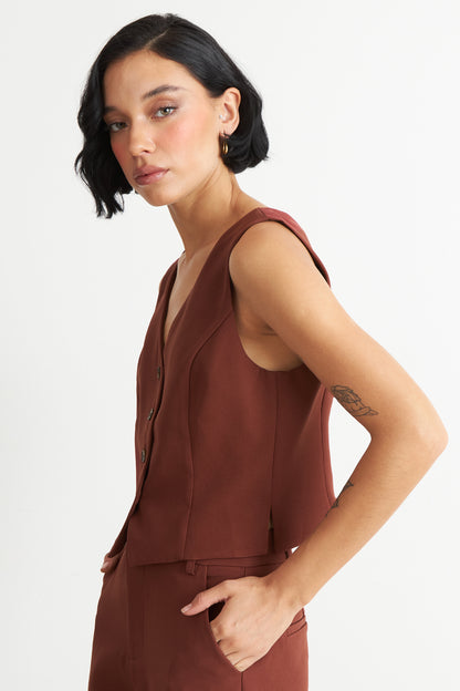 Gilet 4 Botones Óxido