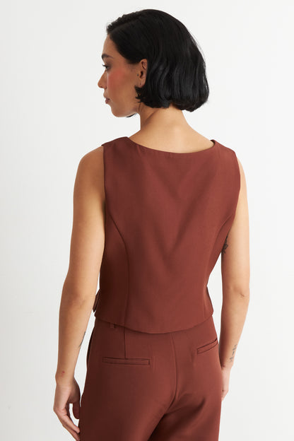 Gilet 4 Botones Óxido