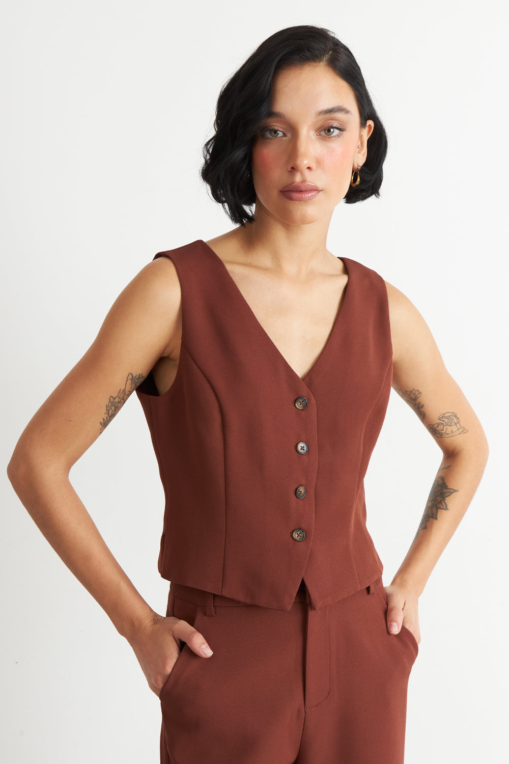 Gilet 4 Botones Óxido