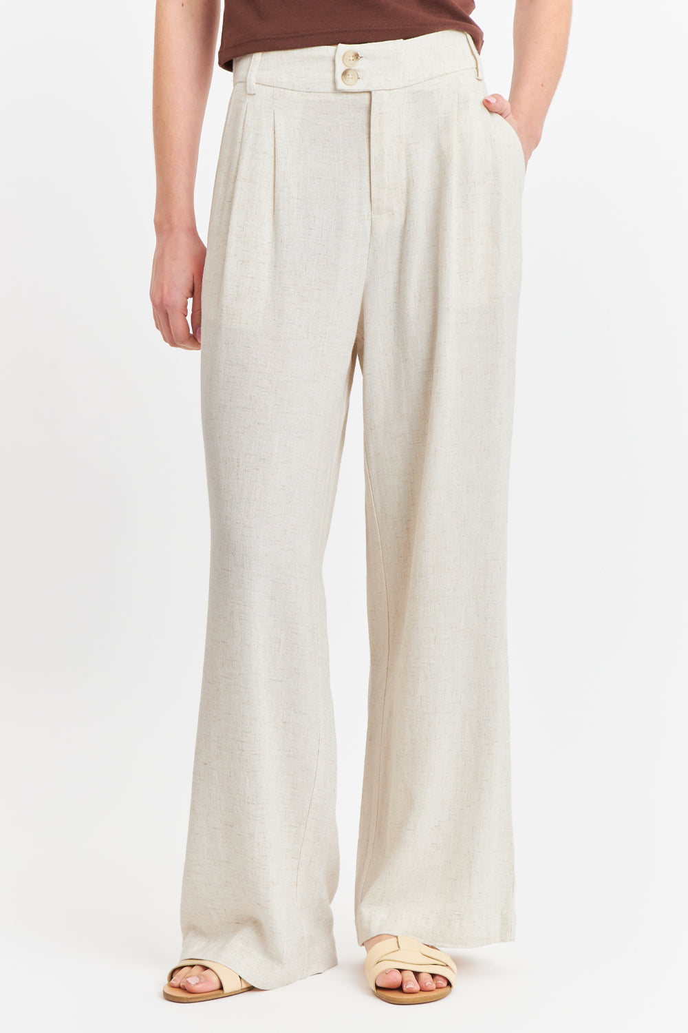 Pantalón Dos Botones Blanco Invierno